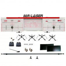 Alinhador de Direção Dianteiro/Traseiro Automotivo Vermelho com Pratos Traseiros - MAQUINAS RIBEIRO-MRLASERD+T-VRM