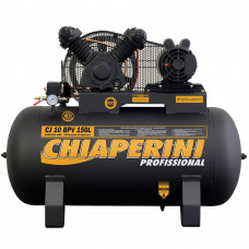 Compressor de Ar Baixa Pressão 10 Pés 120PSI 2HP 150 Litros 110/220V Profissional - CHIAPERINI-628