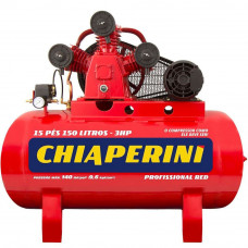 Compressor de Ar Média Pressão 15 Pés 3HP 150 Litros 110/220V Monofásico - CHIAPERINI-21265