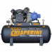 Compressor de Ar Monofásico 20PCM 200 Litros com Motor 5HP 220/440V IP55 Blindado - CHIAPERINI-CJ20+APV200L