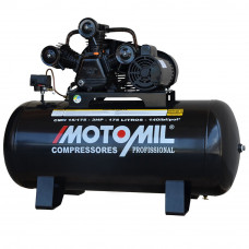 Compressor de Ar Profissional 15 Pés 3,0HP 175 Litros Bivolt 110/220V Mono - MOTOMIL-CMW15/175