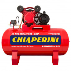 Compressor de Ar Red Média Pressão 10 Pés 140PSI 2HP 150 Litros 110/220V - CHIAPERINI-19607