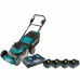 Cortador de Grama Elétrico 534mm 18V com 4 Baterias 5.0Ah e Carregador Duplo  - MAKITA-DLM530PT4