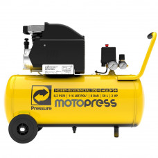 Motocompressor de Ar 8,2 Pés 2HP 50 Litros 116 PSI   - PRESSURE-MOTO-PRESS-50L